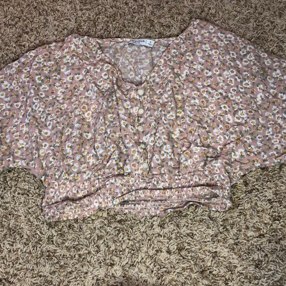 Pink Arizona flower print shirt